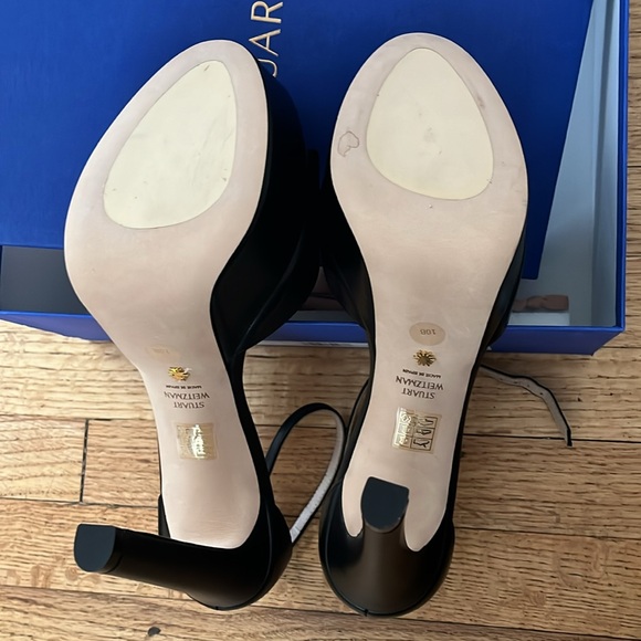 Stuart Weitzman Disco Platform Sandal Black New - Picture 10 of 16